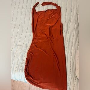 Forever 21 One Shoulder Rust Dress